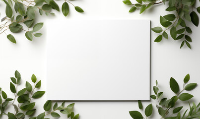 floral framing border mock-up invitation card elegant design