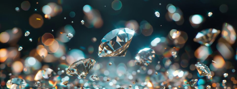 picture of glowing diamonds
