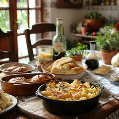 Traditional Bacalhau Dishes in Homey Kitchen

