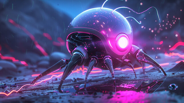 An otherworldly slime creature transforming into a sleek and modern robot