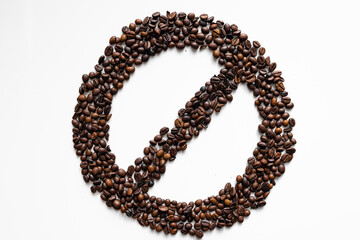 coffee bean prohibition sign