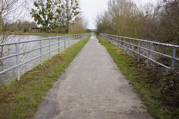 Flooding of the Leine River near Hanover from the end of 2023 to February 2024.