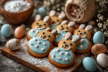 Artfully Frosted Cookies, a Complement to Nature's Palette of Eggs, Easter's Tableau of Sweets