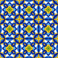 Ceramic tile pattern. Gorgeous seamless pattern. Can be used for wallpaper pattern fills web page background or surface textures