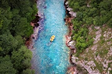 Rafting on the Tara River - Montenegro, kayaking, extreme water sports, holiday activities - obrazy, fototapety, plakaty