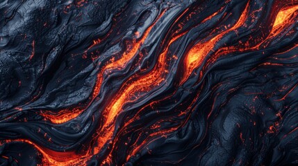 Hot lava flow. Abstract background of hot lava flow.