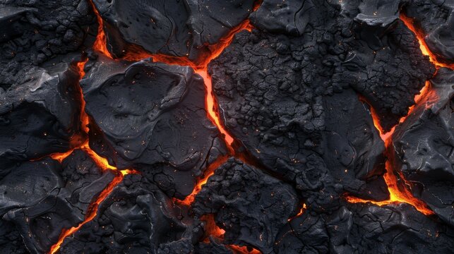 Burning coals as background, close-up. Conceptual image.