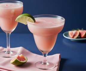 refreshing summer colorful cocktail drink advertisement menu banner, created using AI generative technology