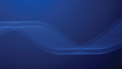 Blue gradient background wallpaper with curve line for backdrop or presentation