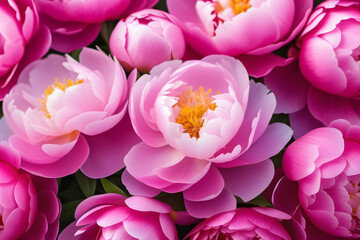 Obraz premium Blooming Pink Flowers in Abundance