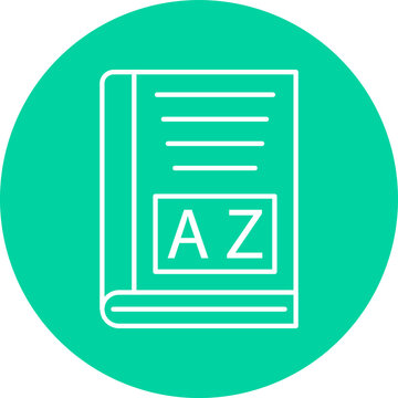 recommend clip art: Dictionary Line Filled Icon