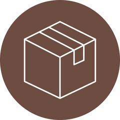 Box Line Filled Icon