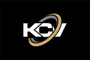 KCV creative letter logo design vector icon illustration