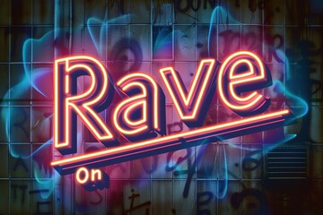 rave on banner or background for web design