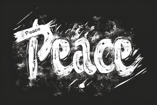 Ideal for t-shirt prints, this typographic design showcases the message 'Love and Peace.'