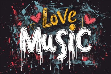 Love in Letters: T-Shirt or Banner Typography for "Love You"