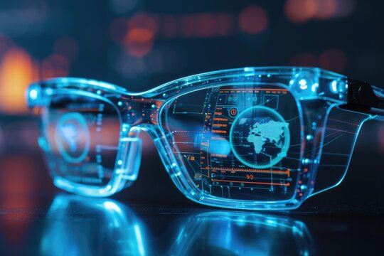 Futuristic Smart Glasses Interface