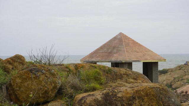 Beautiful scenic landscape of Muttom beach.