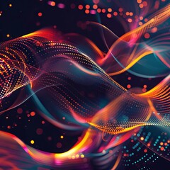 Obraz premium Dynamic compositions intertwining technology and abstract concepts