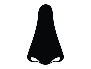 Nose silhouette vector art white background