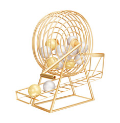 Lottery machine 3d rendering illustration