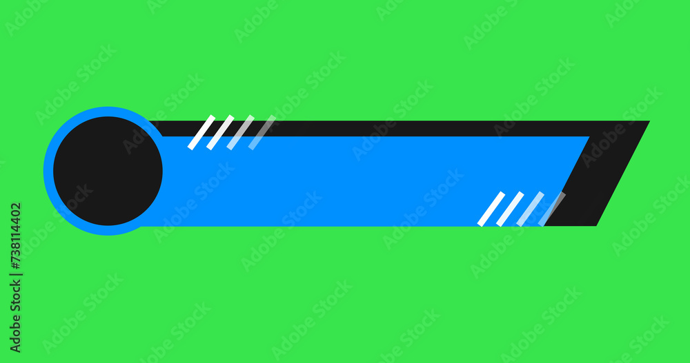 Wall mural in and out animated simple lower third title banner infographic animation. hud call out titles actio