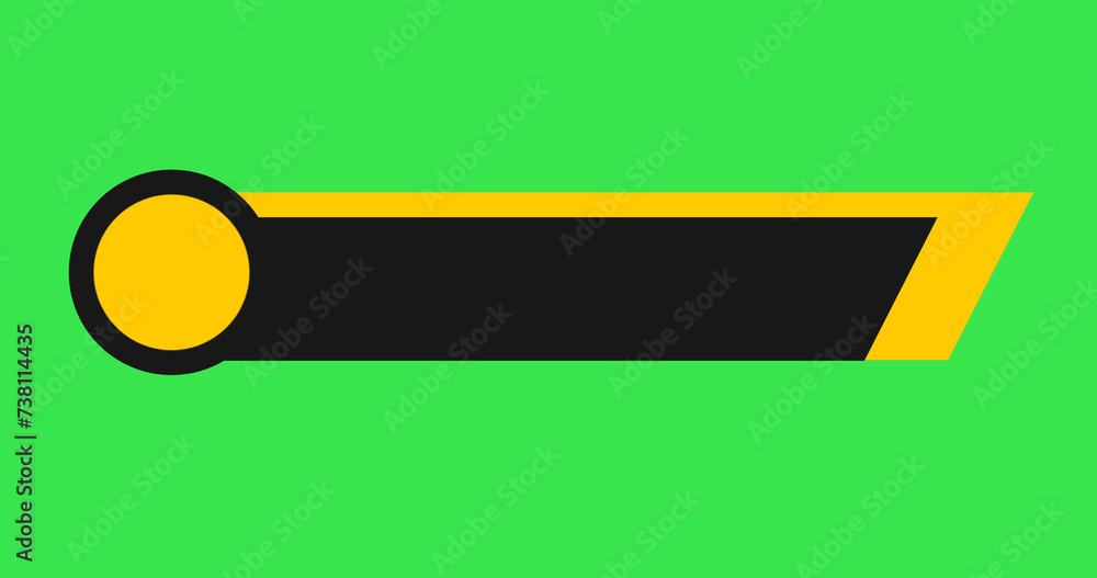 Wall mural in and out animated simple lower third title banner infographic animation. hud call out titles actio
