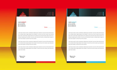 Obraz premium Letterhead design for company branding office personal web paper business medicals document website banner stamp cyberspace letter logotype simple stationary notebook booklet minimal modern print.