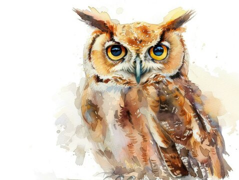 Owl Watercolor