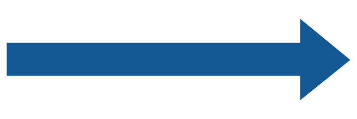 Obraz premium long blue flat design arrow pointing right icon vector illustration 
