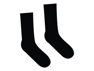Socks silhouette vector art white background