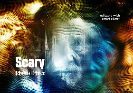 Scary Photo Effect. Some Elements are AI Generated