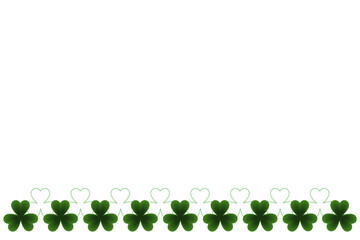 clover leaves border. clover decorative for st patrick's day