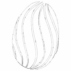 Egg with pattern drawing holiday Easter.