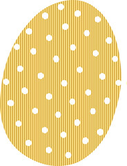 Egg with a golden Easter pattern.