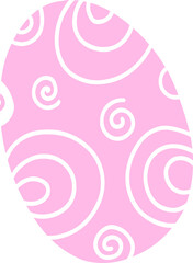 Egg with Easter holiday pattern.