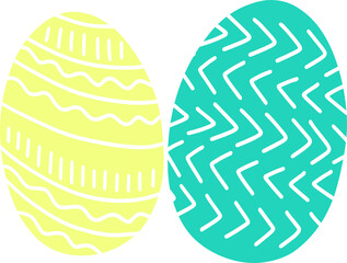 Egg with Easter holiday pattern.