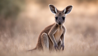 Photo of baby kangaroo, wild photography