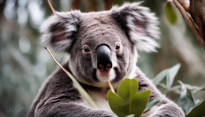 Photo a koala in the jungle, wild photography