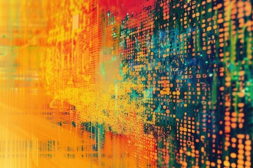 Digital Tapestry: Engaging Pattern of Computer Code, Abstract Concept Art
