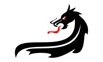 black dragon logo vector