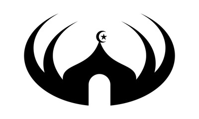 icon mosque vector logo design illustration