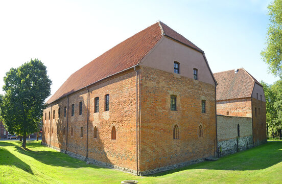 Teutonic stronghold - Ostróda Castle. The castle located in the region of the Ostróda County, Warmian-Masurian Voivodeship in Poland