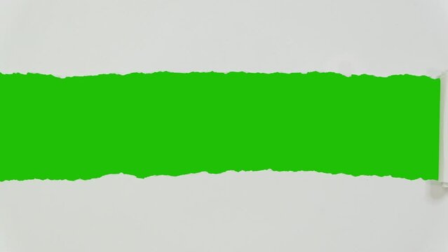 Tear paper in the middle for inserting text. Stop motion techniques