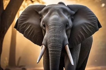 Foto op Aluminium portrait of an elephant in the wild © ZulHaq