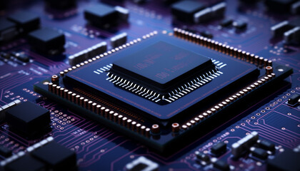 Fototapeta premium Motherboard close up