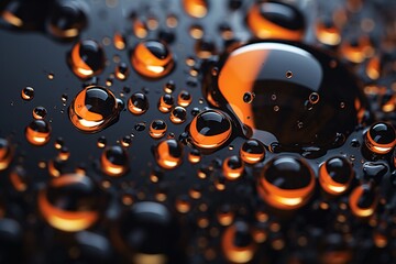 water droplets on a surface - obrazy, fototapety, plakaty