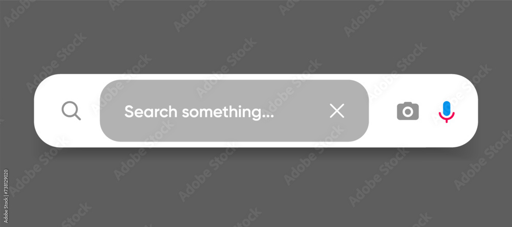 Poster Search Bar with suggestions for UI UX design and web site. Search Address and navigation bar icon. Collection of search form templates for websites. Search engine web browser window template.