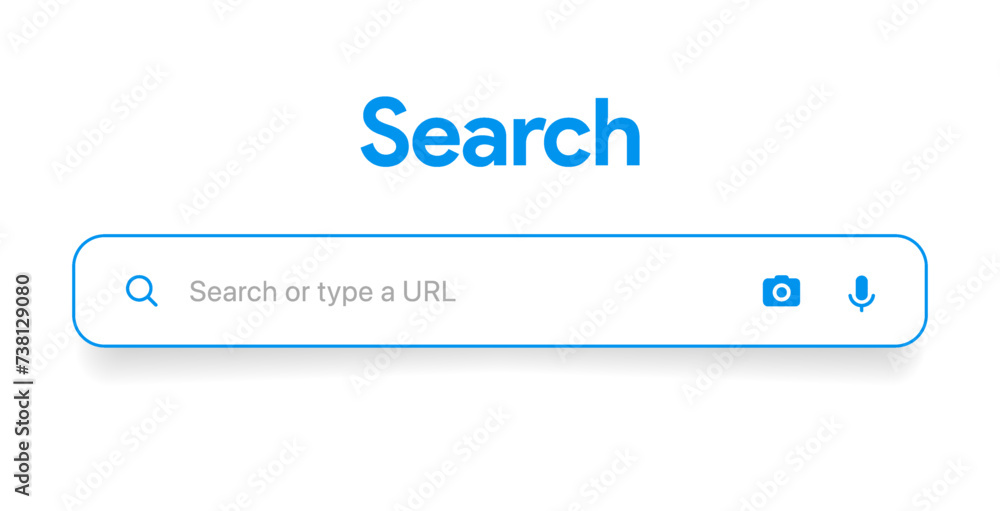 Aufkleber Search Bar with suggestions for UI UX design and web site. Search Address and navigation bar icon. Collection of search form templates for websites. Search engine web browser window template.
