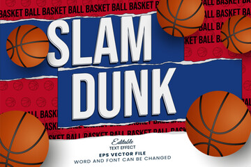 Slam dunk basketball text effect © yustika